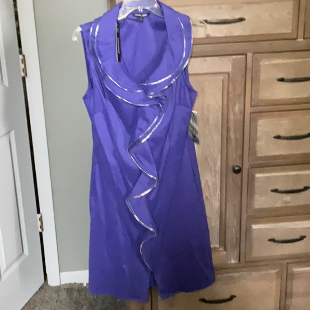 Samuel Dong Purple Asymmetrical Dress